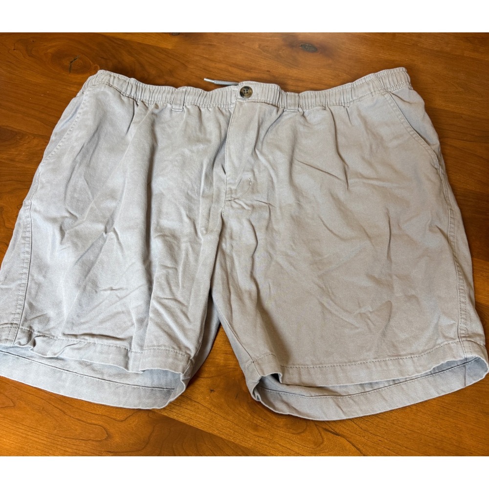 Architect Mens XXL Khaki Tan Cotton Twill Elastic Waist Casual Shorts Cotton